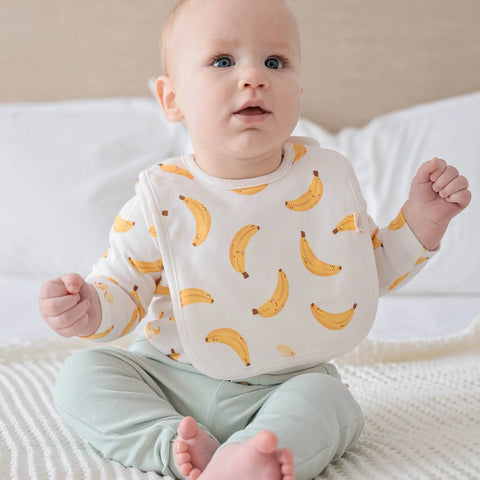 Lummi in Colour ORGANIC COTTON BABY BIB - BANANAS
