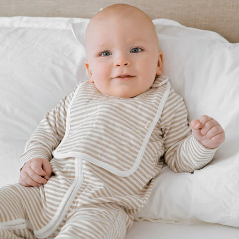 Lummi in Colour ORGANIC COTTON BIB - OAT STRIPES