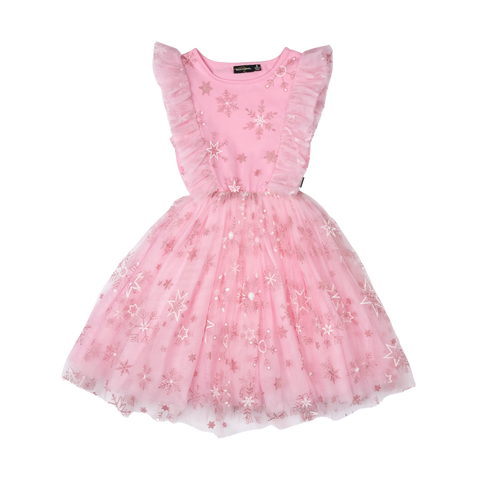 Rock Your Kid Pink Snowflake Party Dress