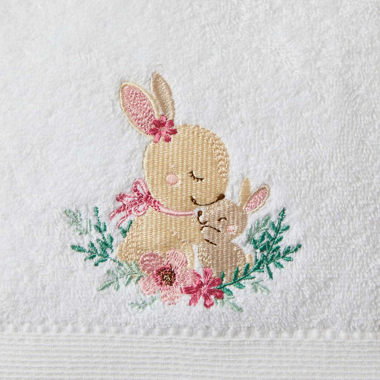Jiggle&Giggle Pink Bunny Bath Towel & Face Washer in Organza Bag