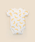 Lummi in Colour Organic Cotton Baby Short Sleeve Bodysuit - Bananas