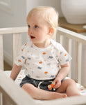 Lummi in Colour ORGANIC COTTON BABY SHORT SLEEVE BODYSUIT - SEA