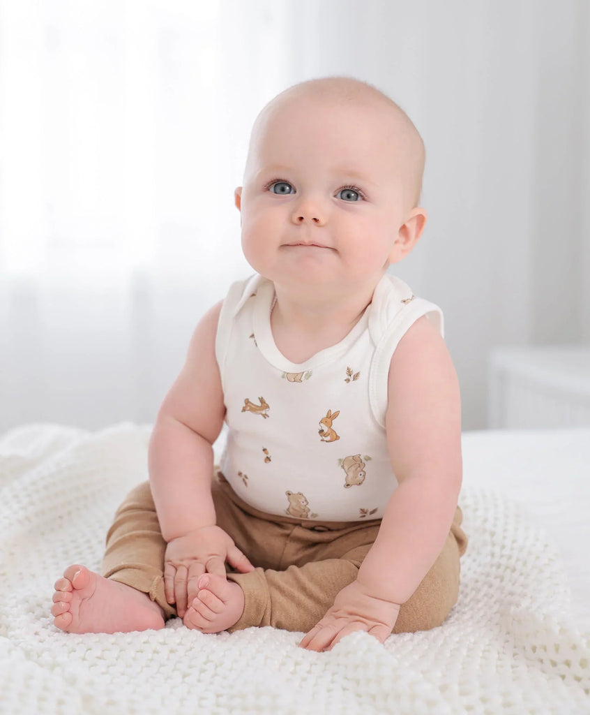 Lummi in Colour Organic Cotton Singlet Bodysuit - BEAR & BUNNY