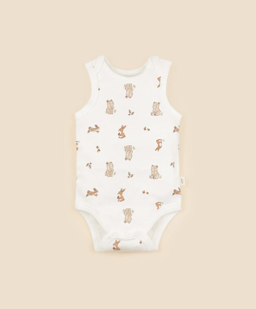 Lummi in Colour Organic Cotton Singlet Bodysuit - BEAR & BUNNY