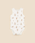 Lummi in Colour Organic Cotton Singlet Bodysuit - BEAR & BUNNY
