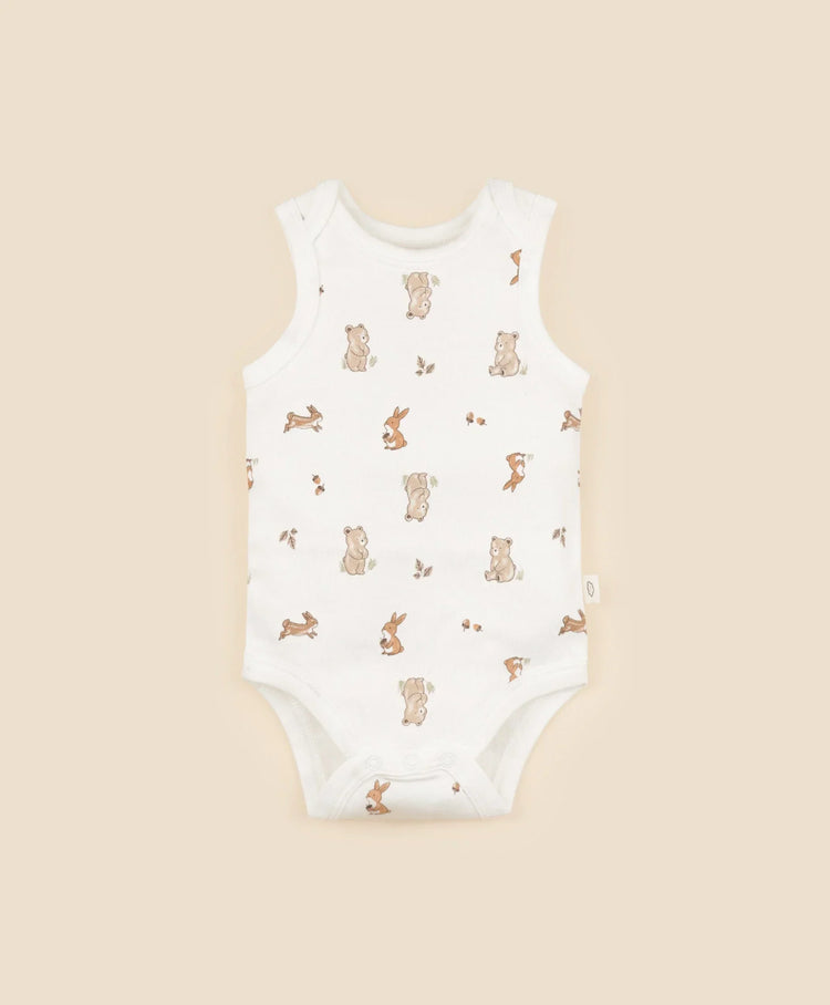 Lummi in Colour Organic Cotton Singlet Bodysuit - BEAR & BUNNY