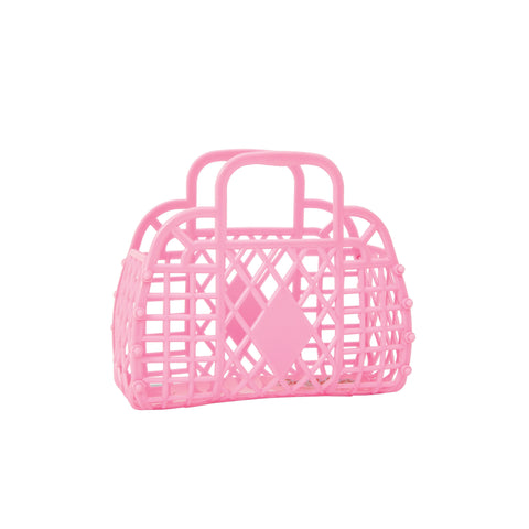 SunJellies Mini Retro Basket - Bubblegum Pink