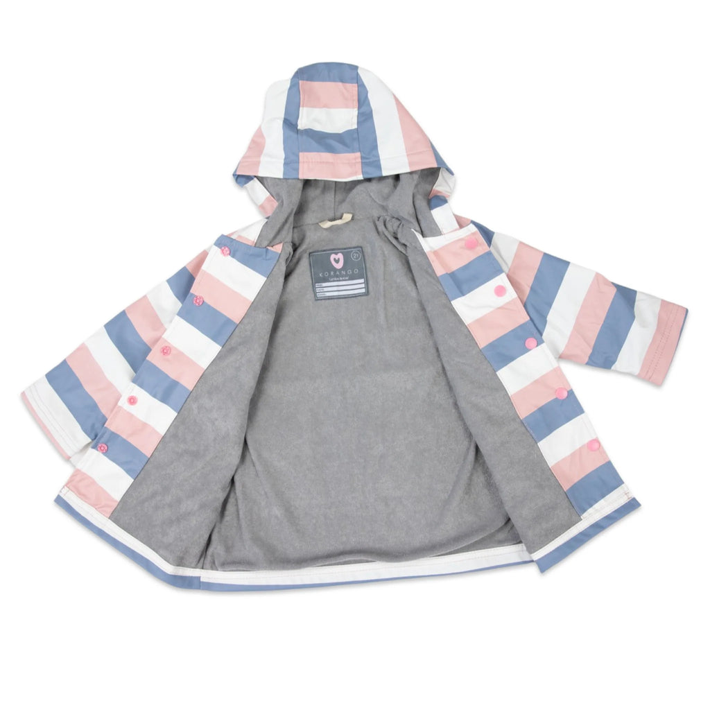 KORANGO Pink Stripe Raincoat A1857P