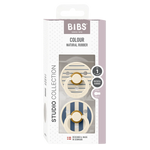 BIBS Dummies Studio,  Ivory/Steel Blue Mix- S1