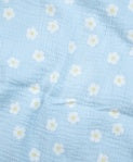 Lummi in Colour ORGANIC COTTON MUSLIN SWADDLE WRAP - DAISY BLUE