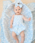 Lummi in Colour ORGANIC COTTON MUSLIN SWADDLE WRAP - DAISY BLUE