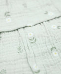 Lummi in Colour ORGANIC COTTON MUSLIN BUBBLE ROMPER - DAISY GREEN