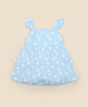 Lummi in Colour ORGANIC COTTON MUSLIN BUTTONED DRESS - DAISY BLUE