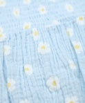 Lummi in Colour ORGANIC COTTON MUSLIN BUBBLE ROMPER - DAISY BLUE