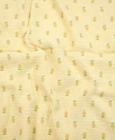 Lummi in Colour ORGANIC COTTON MUSLIN SWADDLE WRAP -  LEMONS
