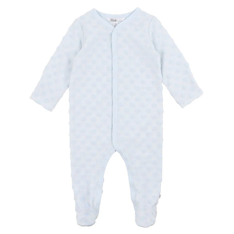 BEBE BLUE SPOT LS ROMPER