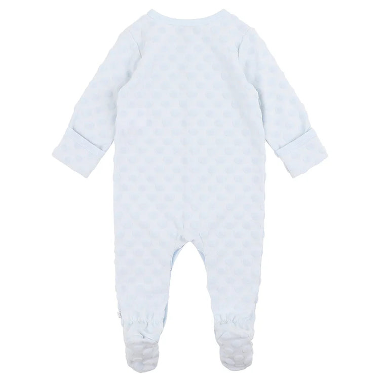 BEBE BLUE SPOT LS ROMPER
