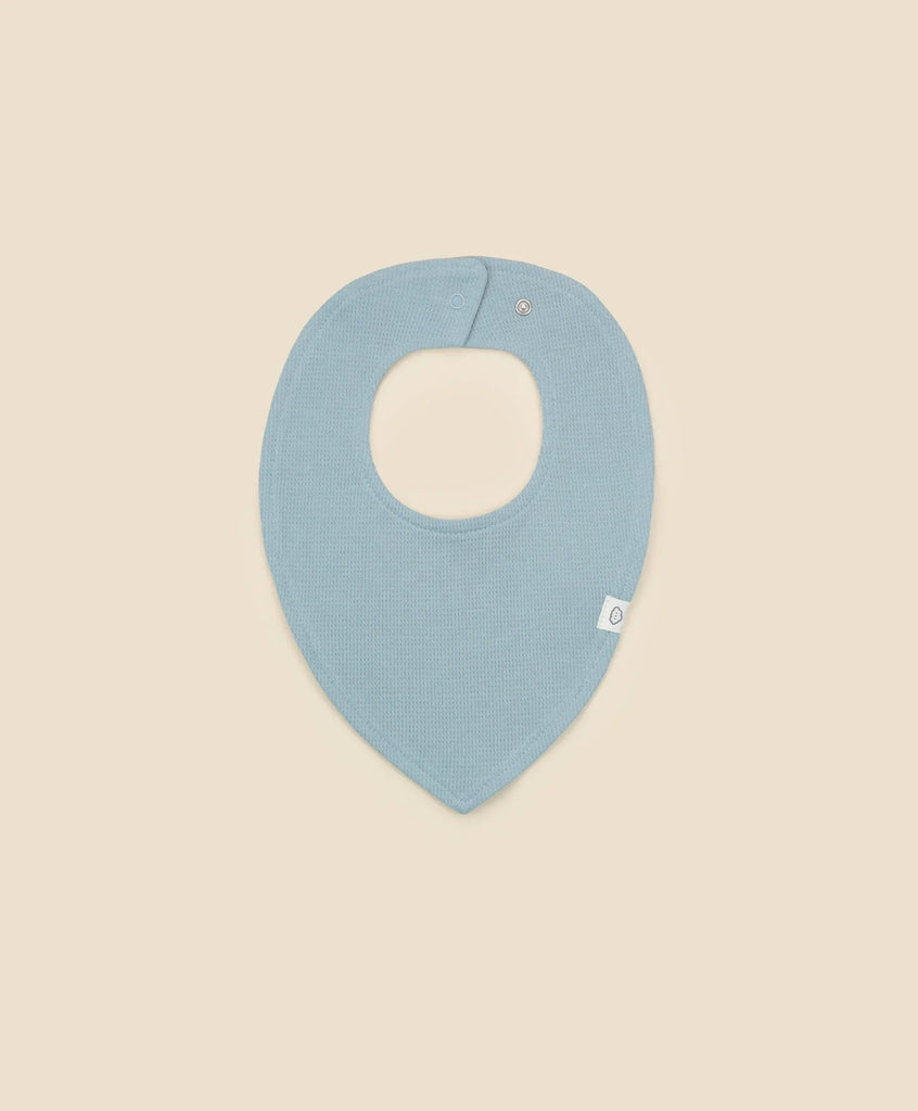 Lummi in Colour ORGANIC COTTON WAFFLE TRIANGLE BIB - DUSK BLUE