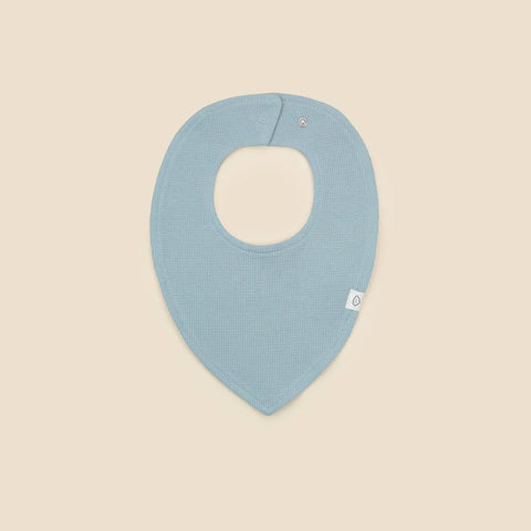 Lummi in Colour ORGANIC COTTON WAFFLE TRIANGLE BIB - DUSK BLUE
