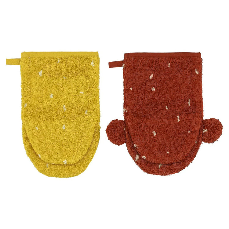 Trixie Washcloths 2-pack | Mr. Lion/Mr. Monkey