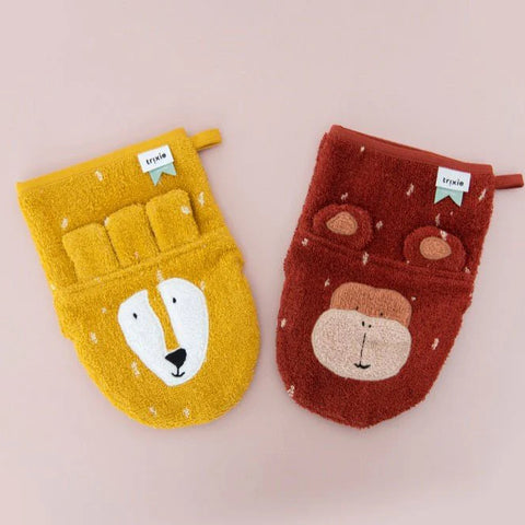 Trixie Washcloths 2-pack | Mr. Lion/Mr. Monkey