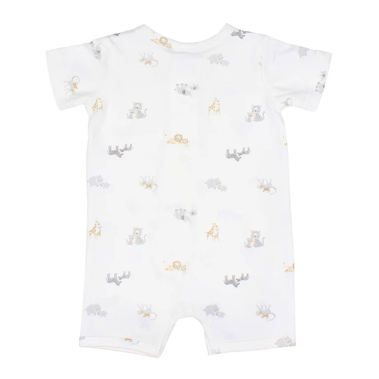 BEBE SAFARI ORGANIC SHORT SLEEVE ROMPER