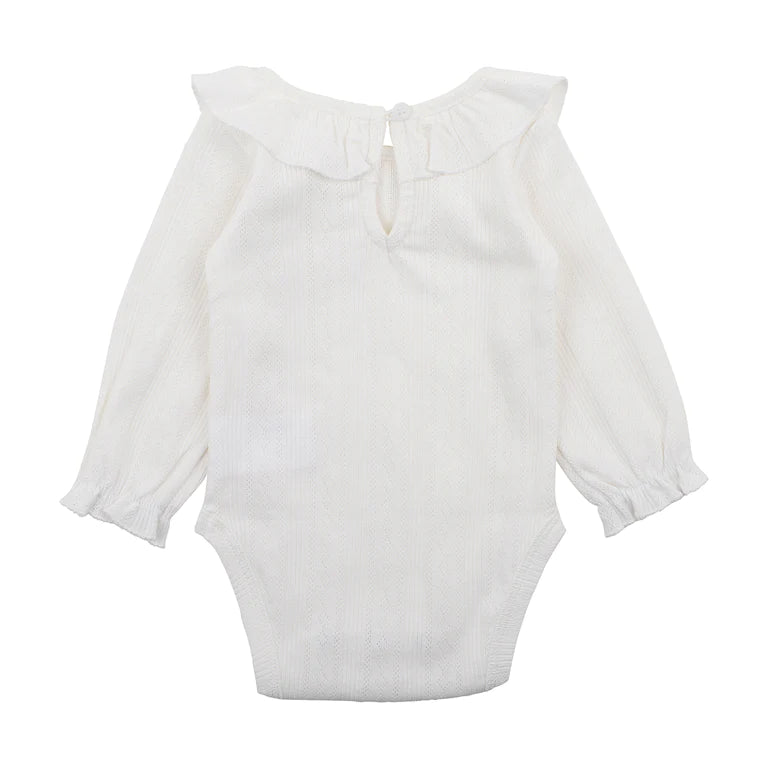 BEBE CLOUD POINTELLE LS BODYSUIT