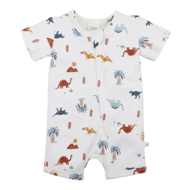 BEBE DINO ORGANIC SS ROMPER