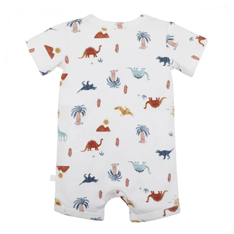 BEBE DINO ORGANIC SS ROMPER