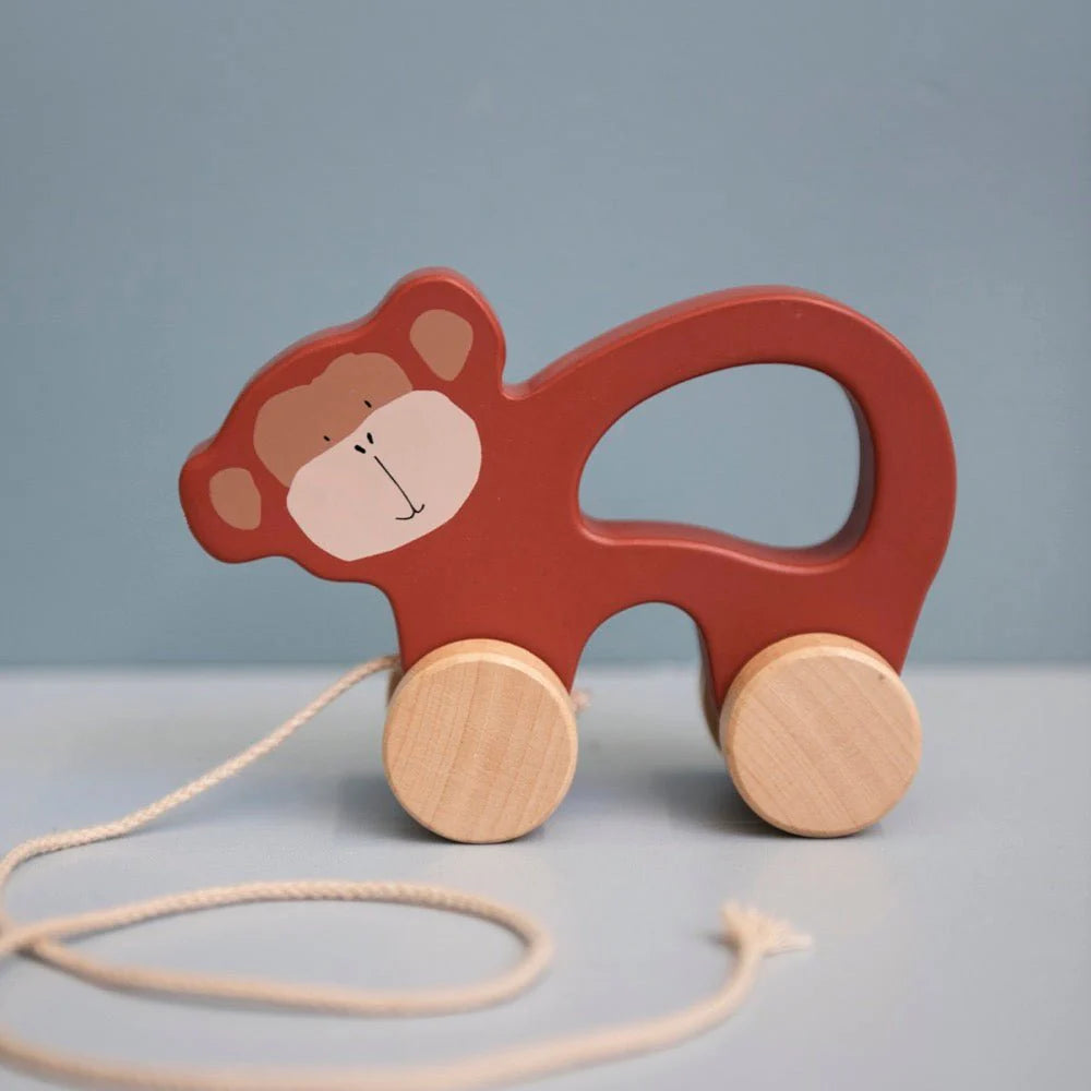 Trixie Wooden pull along toy - Mr. Monkey