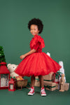 Rock Your Kid Red Velvet Sparkle Party Dress